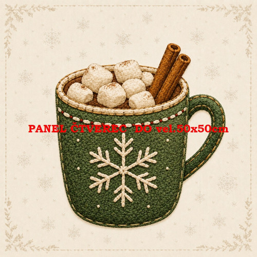 Bavlněný panel 10x10 cm