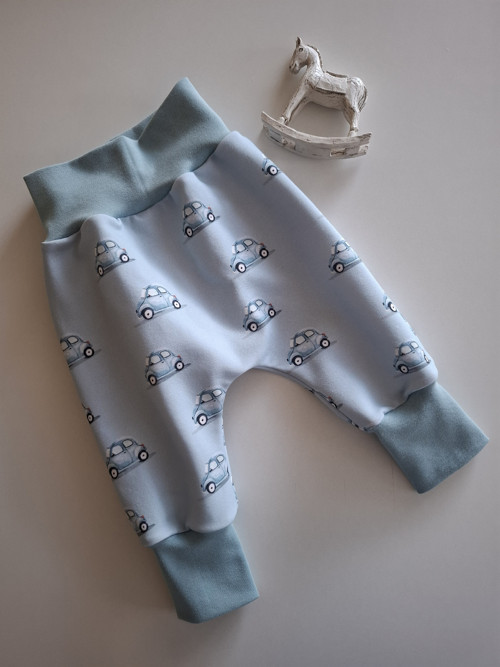 Dětské tepláčky baggy, vel. 74 Auta