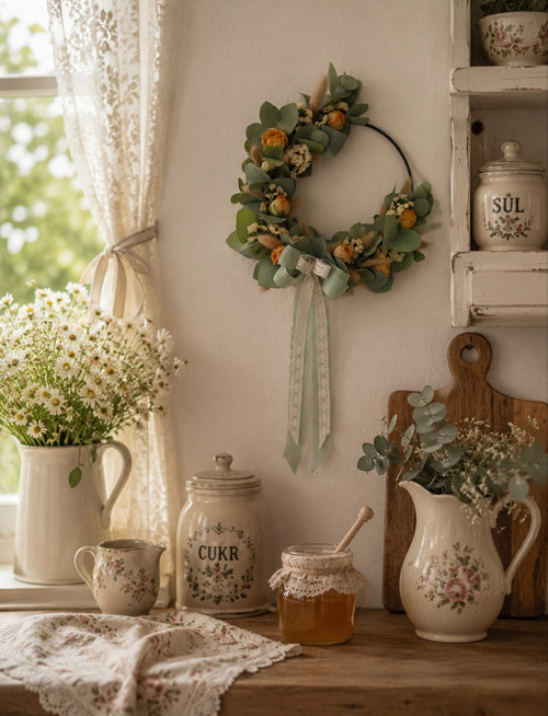 Věneček podzimní styl Boho / rustikální