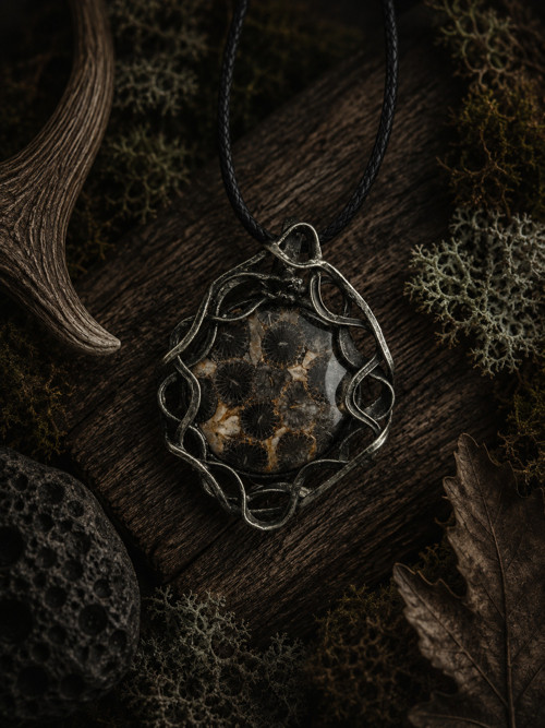 Přívěsek z fosilního korálu | Witchy talisman WOY
