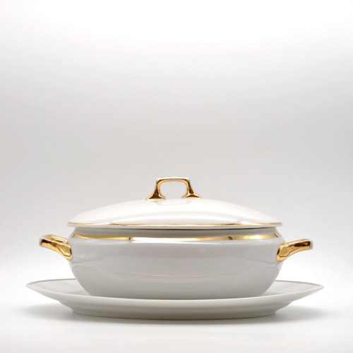 Vintage porcelánová terina a servírovací talíř