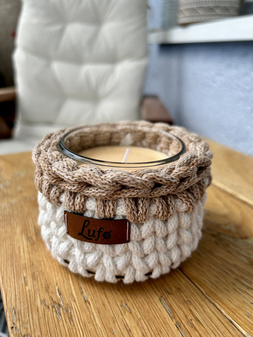 Ručně háčkovaný košík – 10 cm