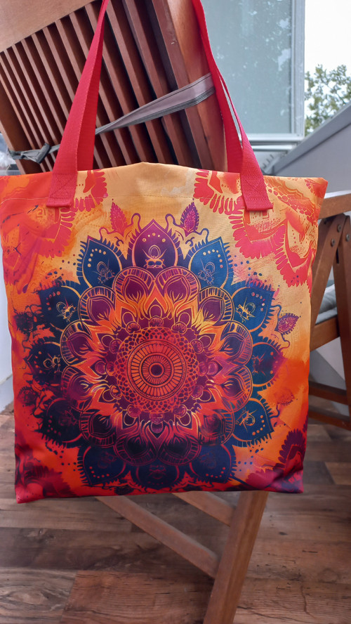 Taška XL - mandala z kočárkoviny
