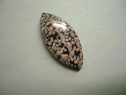 Kabošon - flower obsidián 34 mm, č.3f