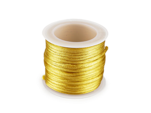 Saténová šňůra 2 mm (10m) - hořčicová