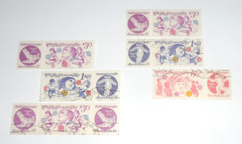 3x poštovní ZNÁMKA, Spartakiáda 1975