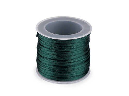Saténová šňůra 2 mm (10m) - zelená