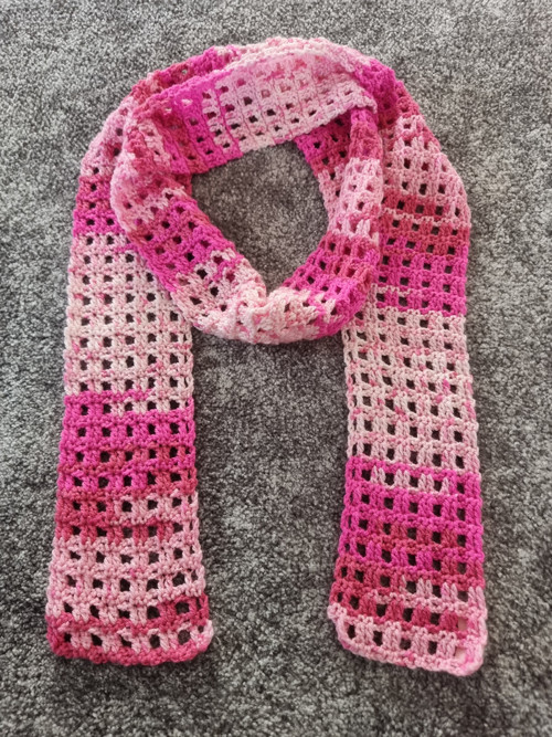 Šála růžová okénka