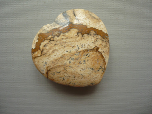 Vrtané srdíčko 3 cm - jaspis obrázkový, č.14s
