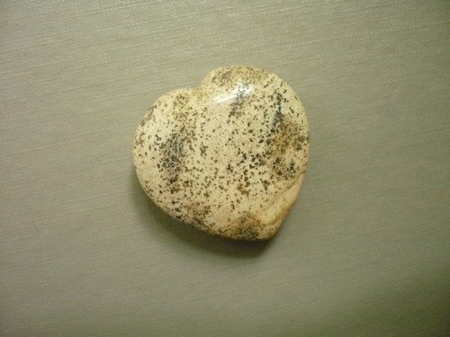 Vrtané srdíčko 3 cm - jaspis pískový, č.6f — foto 1