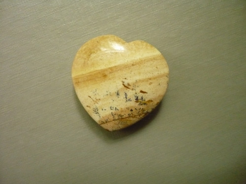 Vrtané srdíčko 3 cm - jaspis obrázkový, č.7f — foto 1