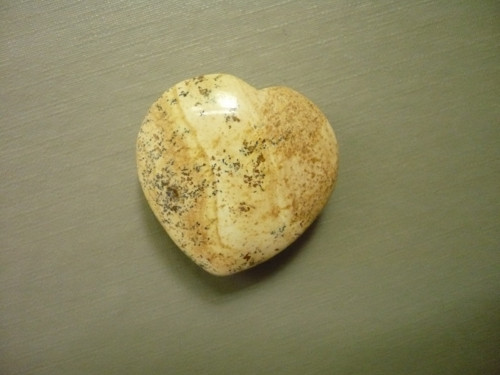 Vrtané srdíčko 3 cm - jaspis obrázkový, č.9f — foto 1