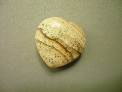 Vrtané srdíčko 3 cm - jaspis obrázkový, č.20f — foto 1