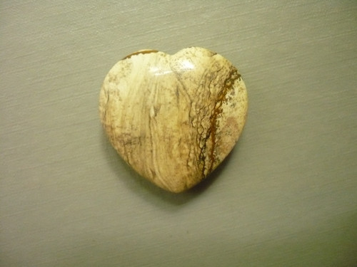 Vrtané srdíčko 3 cm - jaspis obrázkový, č.23f