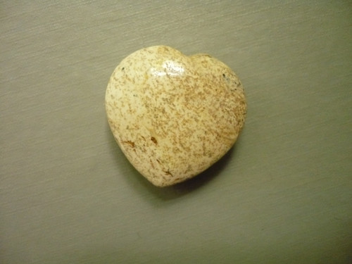 Vrtané srdíčko 3 cm - jaspis pískový, č.33f — foto 1