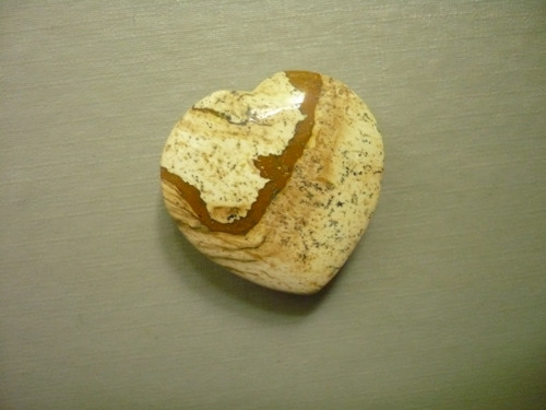 Vrtané srdíčko 3 cm - jaspis obrázkový, č.35f