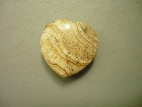 Vrtané srdíčko 3 cm - jaspis obrázkový. č.40f