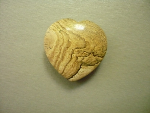 Vrtané srdíčko 3 cm - jaspis obrázkový, č.41f — foto 1