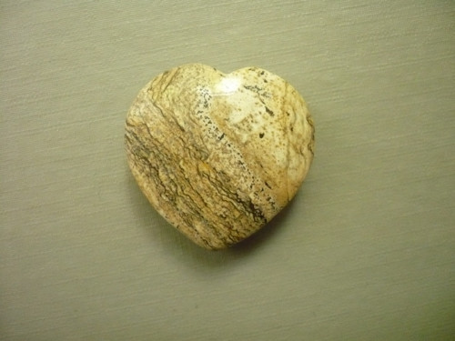 Vrtané srdíčko 3 cm - jaspis obrázkový, č.46f