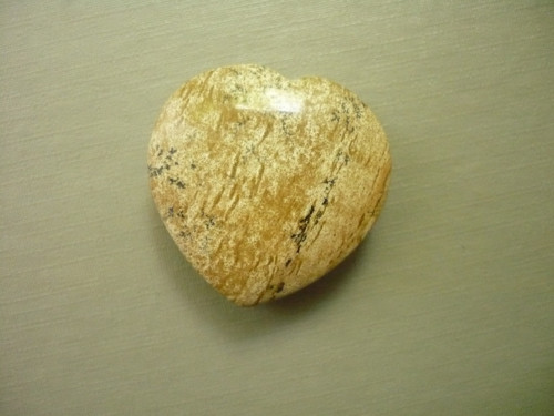 Vrt. srdíčko 3 cm - jaspis pískový, č.51f — foto 1
