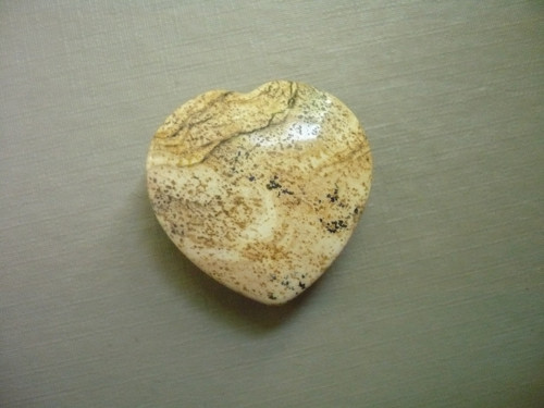 Vrtané srdíčko 3 cm - jaspis obrázkový, č.55f