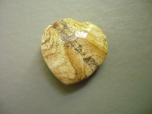 Vrt. srdíčko 3 cm - jaspis obrázkový, č.56f