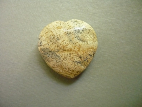 Vrtané srdíčko 3 cm - jaspis obrázkový, č.61f — foto 1