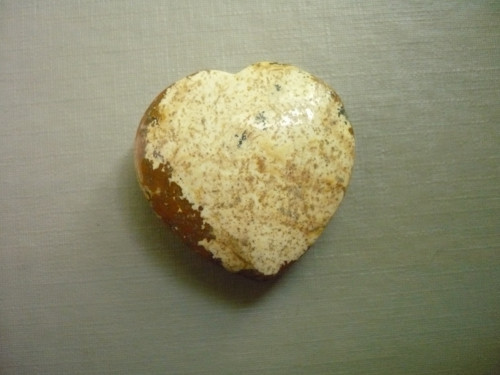 Vrtané srdíčko 3 cm - jaspis obrázkový, č.69f — foto 1