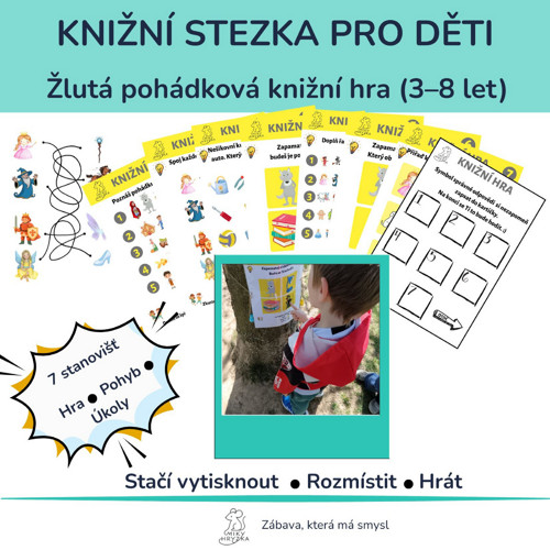 Žlutá knižní hra – pohádková stezka 3–8 let PDF