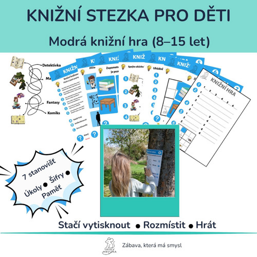 Modrá knižní hra – čtenářská stezka 8–15 let