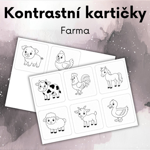 Kontrastní kartičky – Farma | PDF