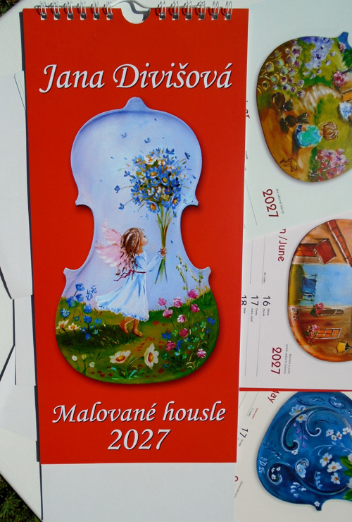 Kalendář 2027 - Malované housle