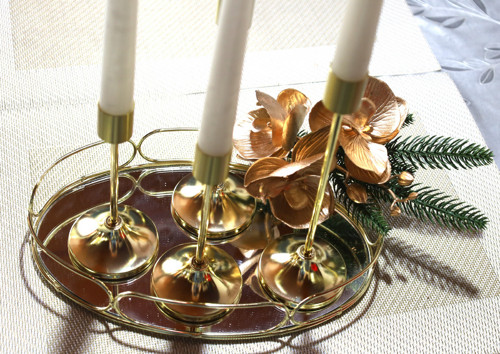 Adventní zlatý svícen