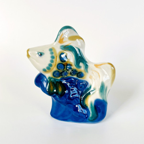 Porcelánová soška Rybka 10 cm, Polonne USSR
