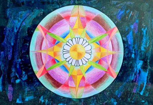 Mandala Síla Kopretiny (čtvrtka A1 59x84cm)