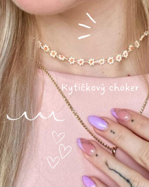 Romantický korálkový choker
