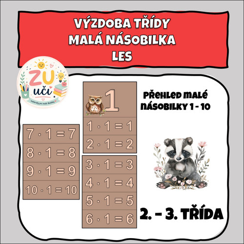 Výzdoba třídy - Násobilka - Les — foto 1