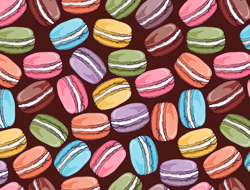 Panel bavlněný 21x16 cm: Makronky — foto 1