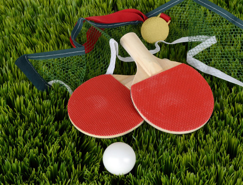 Panel bavlněný 21x16 cm: Pingpong
