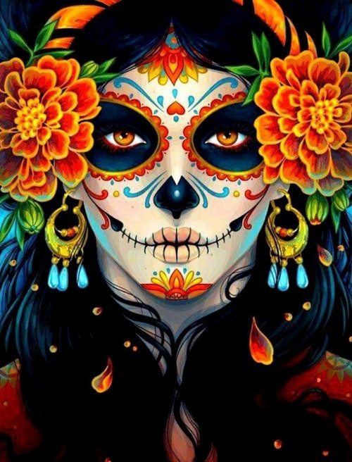 Panel bavlněný 21x16 cm: La Muerte