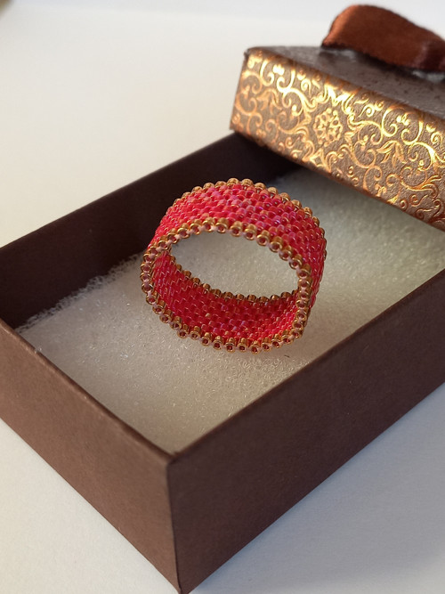 Prsten - Red AB Gold