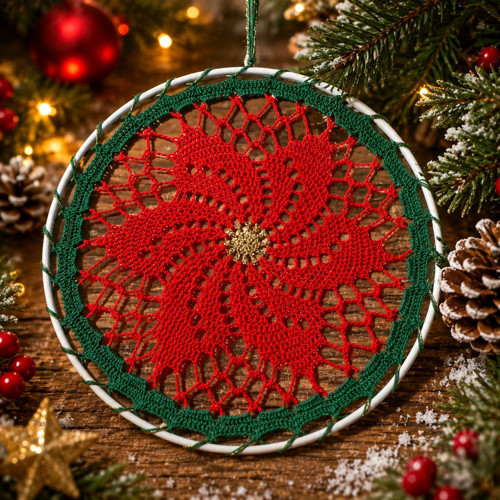 Závěsná dekorace č.97 barevná průměr 18 cm