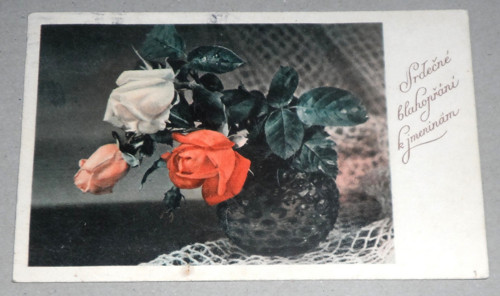 Starožitná POHLEDNICE, přání, 1961