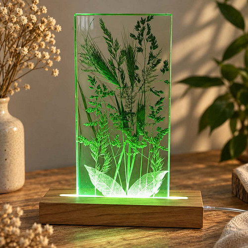 Lampa z pryskyřice - Luční trávy