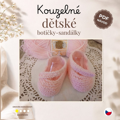 PDF návod - Pletené dětské botičky-sandálky — foto 1