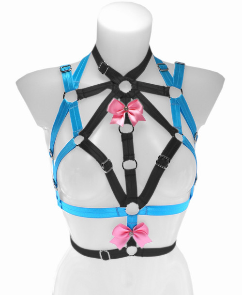 Body harness nastavitelný sexy postroj s mašlí