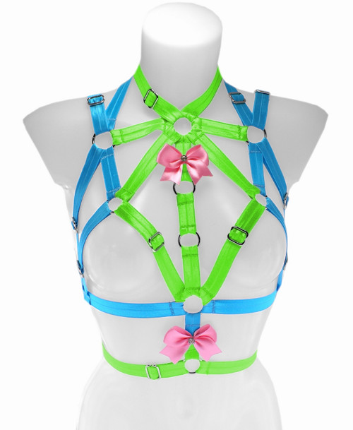 Neon Outfit harness nastavitelný postroj sexy