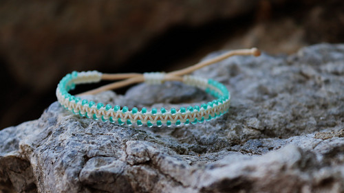 Náramek macramé "mint"