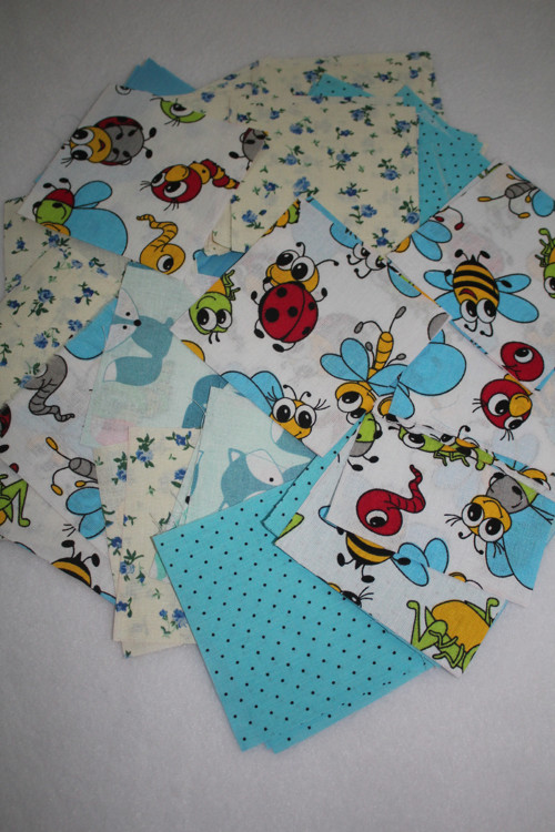 Zbytky látek na patchwork (1a), 80 kusů