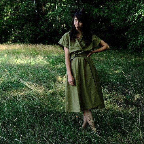 Kimono šaty mechová zelená — foto 1